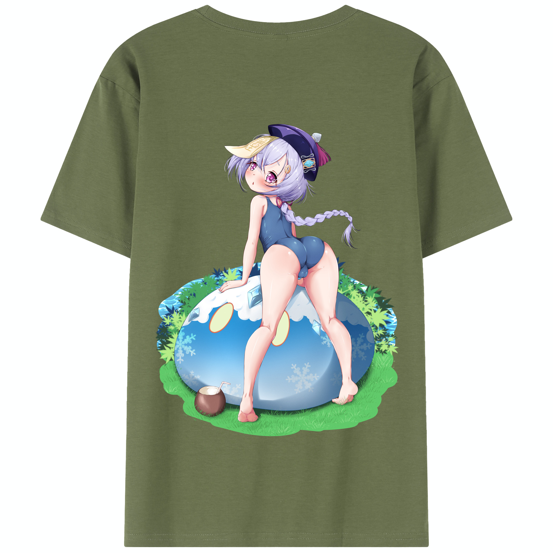 げんし神 七七 なな  genshin Nana 綿100％半袖Tシャツ（背面プリント）